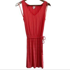 Merona Women Striped Short Knit Dress with Tie and Elastic Waist Size Small